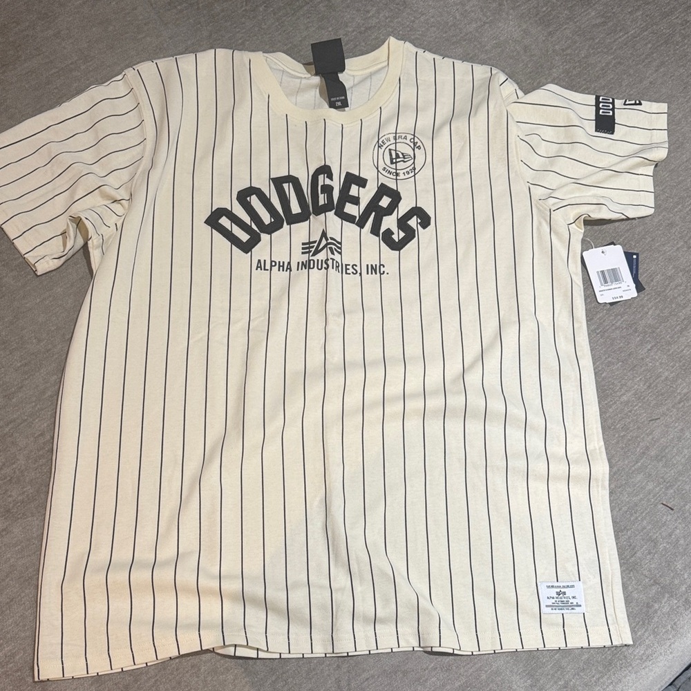 New Era Alpha industries Dodgers Jersey like shirt
